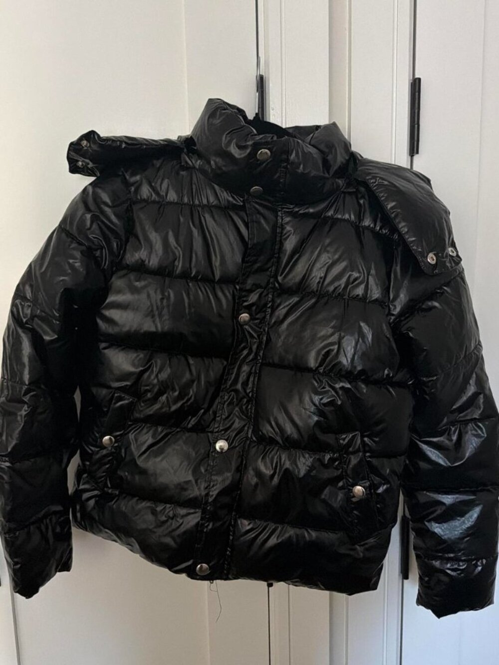 Forever 21 Black Puffer Jacket with Hood